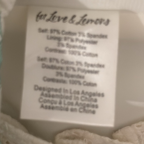 For Love & Lemons Peyton Floral Eyelet Lace Trim Structured Bustier Top Small - Picture 12 of 12